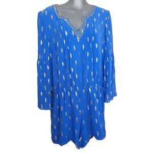 Lilly Pulitzer Blue and Gold Jumpsuit